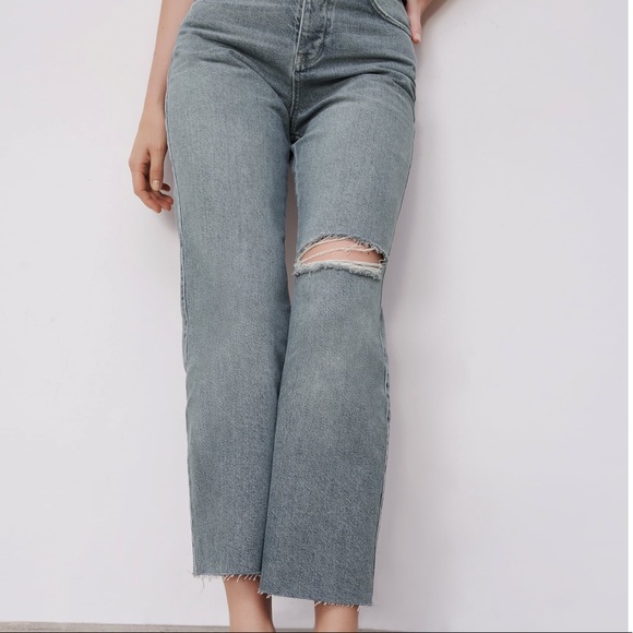 Zara NWT Ribbed straight legs Z1975 Jeans - Picture 16 of 17